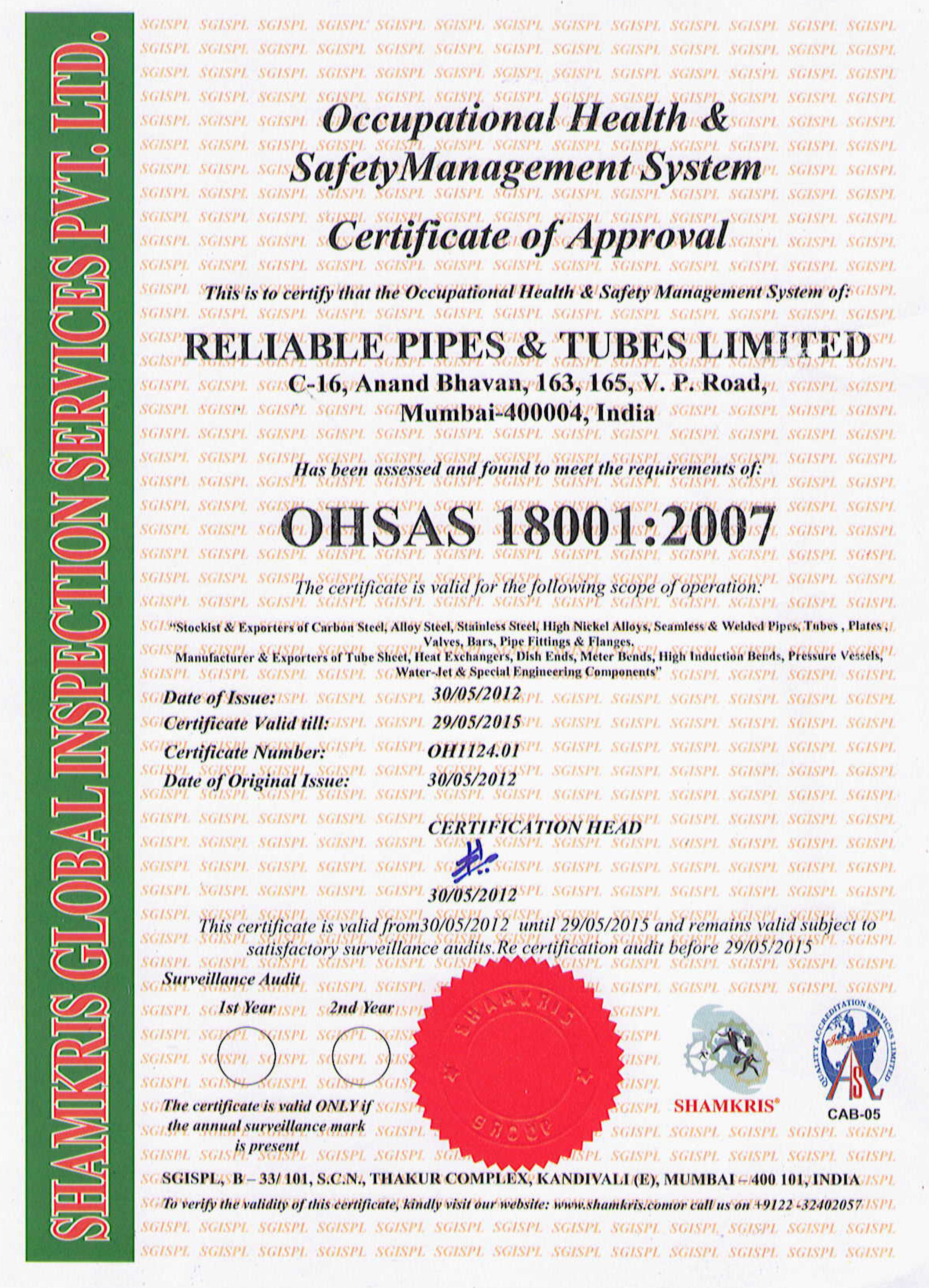 OHSAS 18001:2007